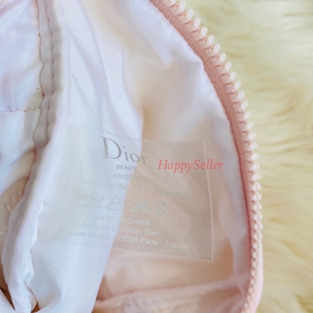 DIOR Pouch Cosmetic Organizer Makeup Square Case Shaving Kit Dopp Bag Pink NIB - Picture 7 of 7